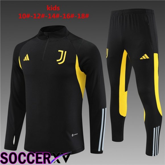 Juventus Kids Training Tracksuit Suit Black 2023/2024