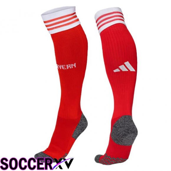 Bayern Munich Soccer Socks Home Red 2023/2024