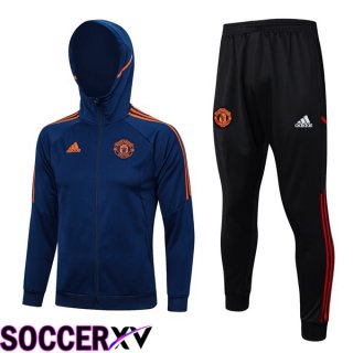 Manchester United Training Tracksuit Hoodie Blue 2023/2024