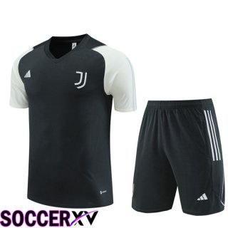 Juventus Training T Shirt + Shorts Grey 2023/2024