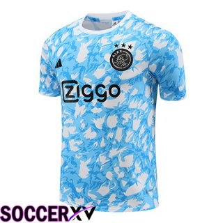 AFC Ajax Training T Shirt Blue White 2023/2024