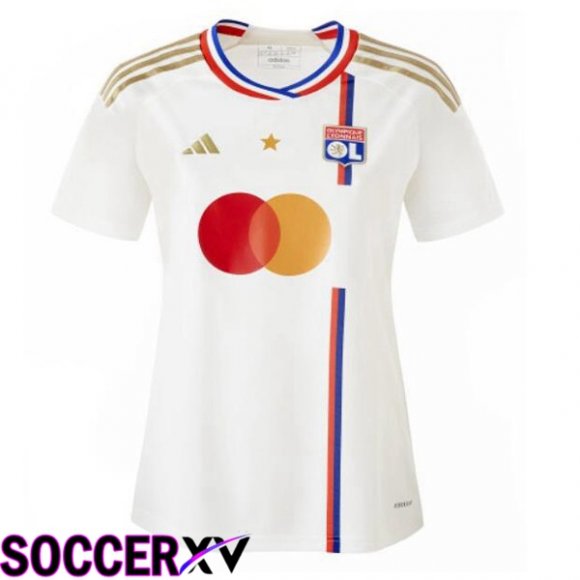 Lyon OL Womens Soccer Jersey Home White 2023/2024