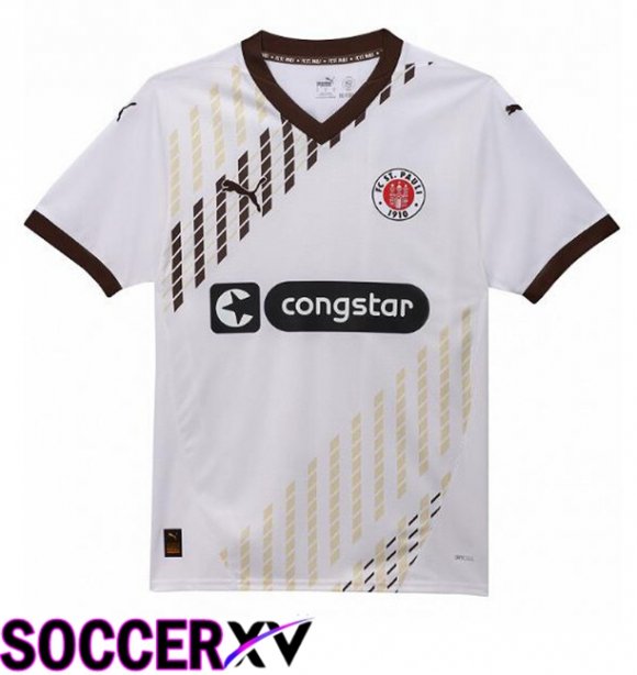 FC St. Pauli Away Soccer Jersey White 2024/2025