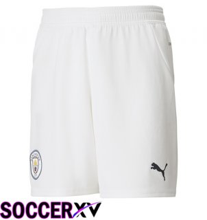 Manchester City Home Soccer Shorts White 2024/2025