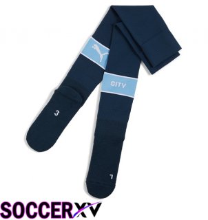 Manchester City Home Soccer Socks Blue Royal 2024/2025