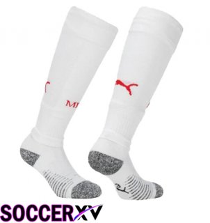 AC Milan Home Soccer Socks Red White 2024/2025