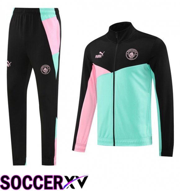 Manchester City Training Jacket Suit Pink Green 2024/2025