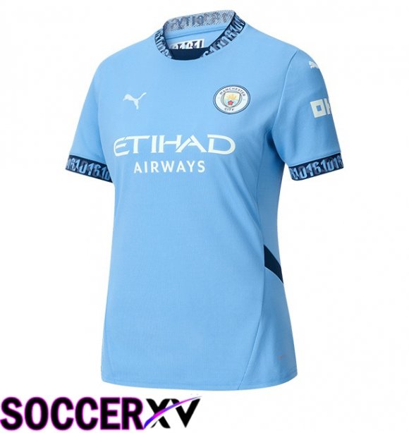 Manchester City Women Home Soccer Jersey Blue 2024/2025