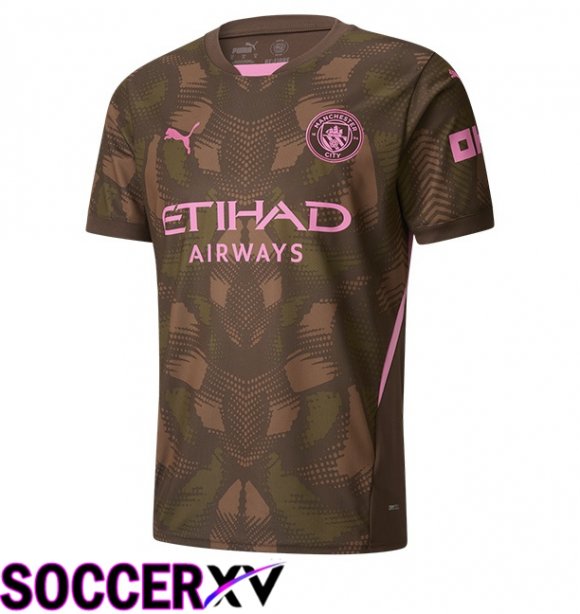 Manchester City Goalkeeper Soccer Jersey Brown 2024/2025