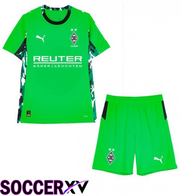 Soccer Jersey Monchengladbach Kids Away Green 2025/2026