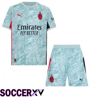 Soccer Jersey AC Milan Kids Goalkeeper Blue 2025/2026