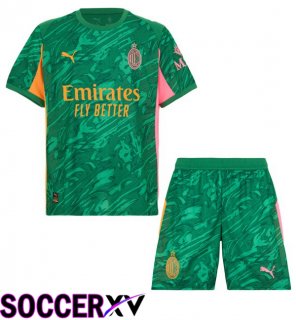 Soccer Jersey AC Milan Kids Goalkeeper Green 2025/2026