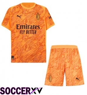 Soccer Jersey AC Milan Kids Goalkeeper Orange 2025/2026