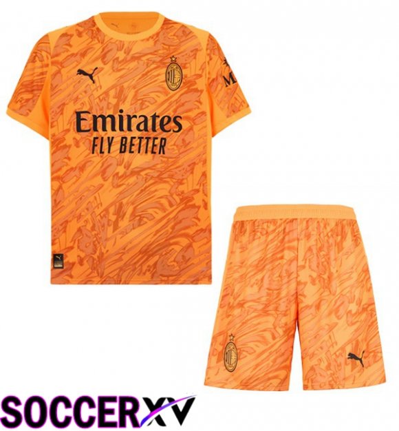 Soccer Jersey AC Milan Kids Goalkeeper Orange 2025/2026