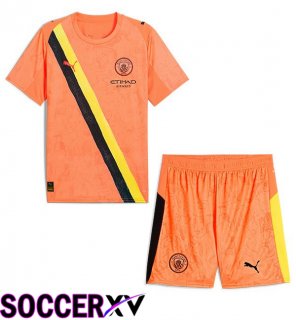 Soccer Jersey Manchester City Club World Cup Kids Goalkeeper Orange 2025/2026