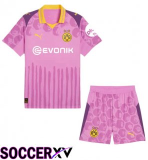 Soccer Jersey Dortmund BVB Club World Cup Kids Goalkeeper Purple 2025/2026