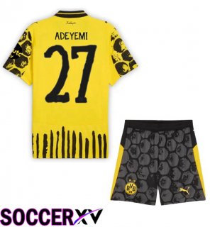 Soccer Jersey Dortmund BVB Club World Cup (Adeyemi 27) Kids Home Yellow Black 2025/2026