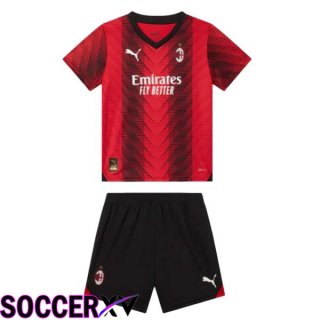 AC Milan Kids Soccer Jersey Home Red 2023/2024