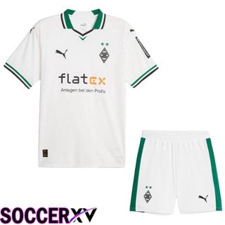 Monchengladbach Kids Soccer Jersey Home White 2023/2024