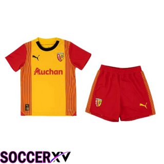 RC Lens Kids Soccer Jersey Home Yellow Red 2023/2024