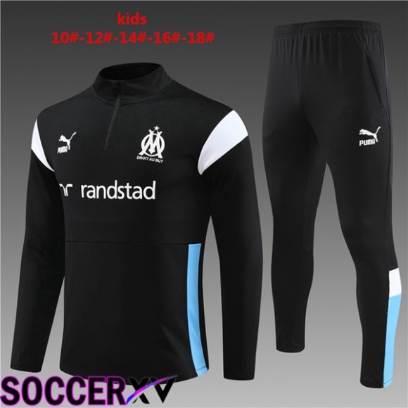 Marseille OM Kids Training Tracksuit Suit Black 2023/2024