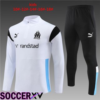 Marseille OM Kids Training Tracksuit Suit White 2023/2024