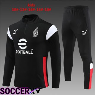 AC Milan Kids Training Tracksuit Suit Black 2023/2024