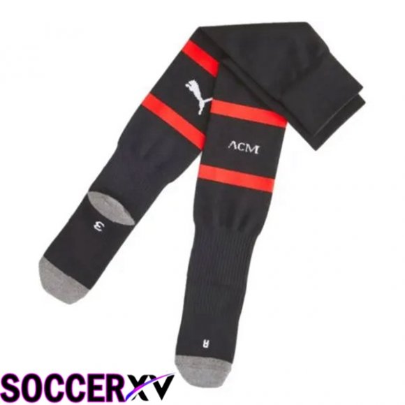 AC Milan Soccer Socks Home Black 2023/2024