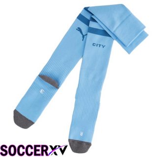 Manchester City Soccer Socks Home Blue 2023/2024