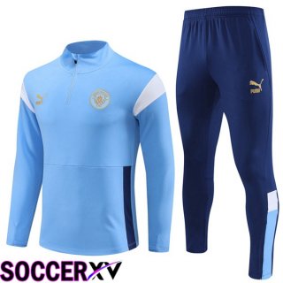 Manchester City Training Tracksuit Suit Blue 2023/2024