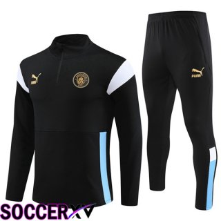 Manchester City Training Tracksuit Suit Black 2023/2024