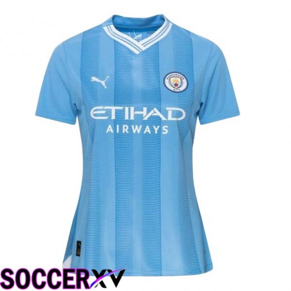 Manchester City Womens Soccer Jersey Home Blue 2023/2024