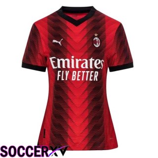 AC Milan Womens Soccer Jersey Home Red 2023/2024