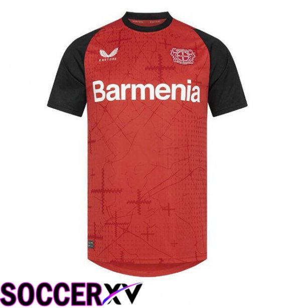 Bayer 04 Leverkusen Home Soccer Jersey Black Red 2024/2025