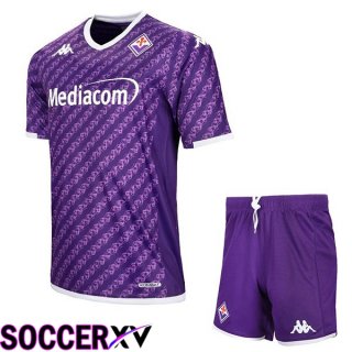 ACF Fiorentina Kids Soccer Jersey Home Purple 2023/2024