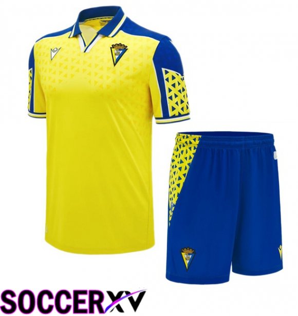 Cadiz CF Kids Home Soccer Jersey Yellow 2024/2025