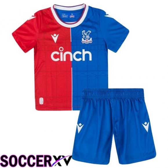 Crystal Palace Kids Soccer Jersey Home Red Blue 2023/2024