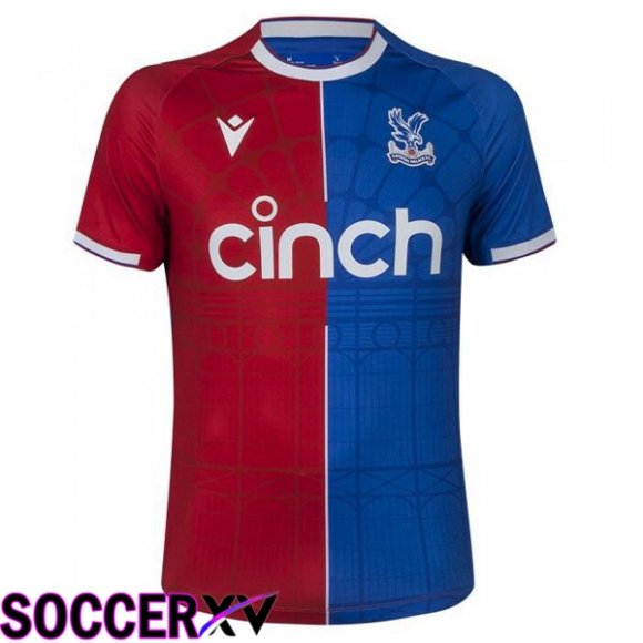 Crystal Palace Soccer Jersey Home Red Blue 2023/2024