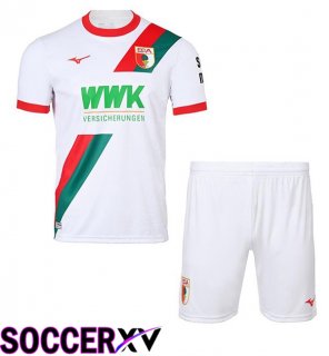 Soccer Jersey FC Augsburg Kids Home White 2025/2026