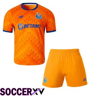 FC Porto Kids Away Soccer Jersey Orange 2024/2025