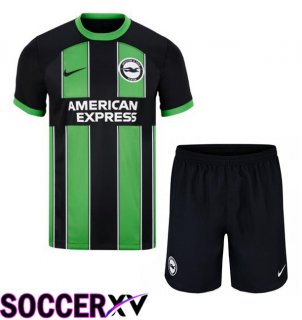 FC Brighton Kids Third Soccer Jersey Green Black 2024/2025