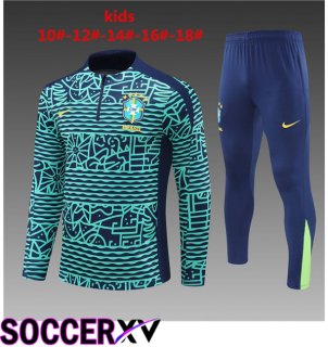 Brazil Kids kit Training Tracksuit Green 2024/2025