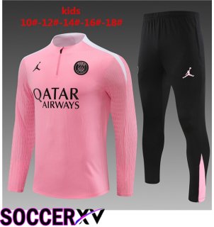 Paris PSG Kids kit Training Tracksuit Pink 2024/2025