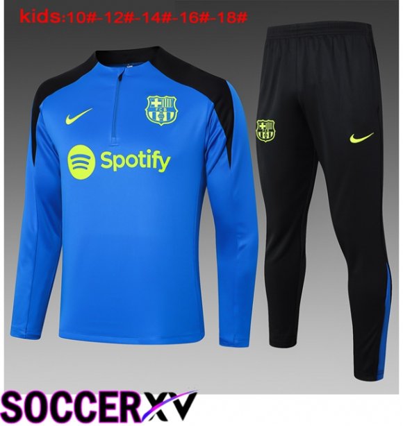 FC Barcelona Kids kit Training Tracksuit Blue 2024/2025