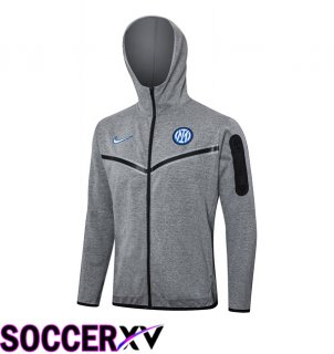 Inter Milan Training Sweatshirt Hoodie Grey 2024/2025