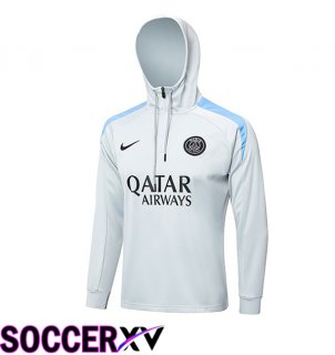 Paris PSG Training Sweatshirt Hoodie White 2024/2025