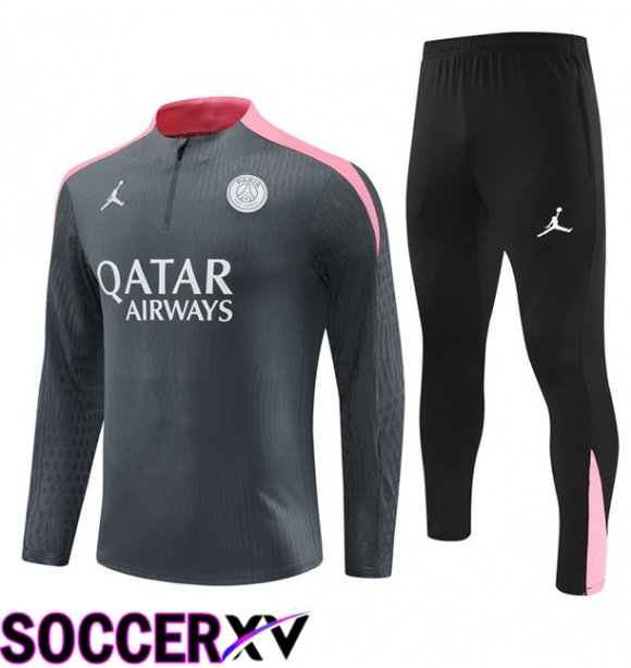 JORDAN Paris PSG kit Training Tracksuit Grey 2024/2025