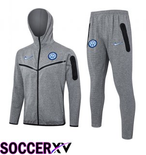 Inter Milan Training Sweatshirt Hoodie Grey 2024/2025