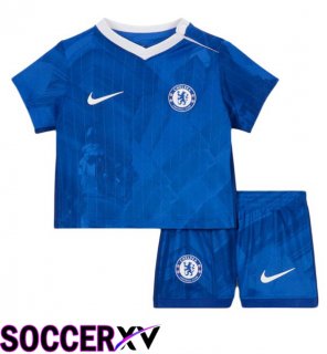 Soccer Jersey FC Chelsea Kids Home Blue 2025/2026