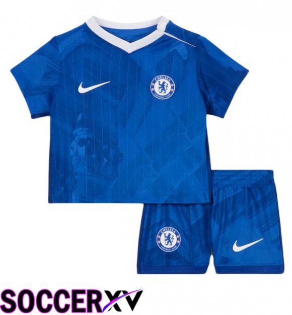 Soccer Jersey FC Chelsea Kids Home Blue 2025/2026